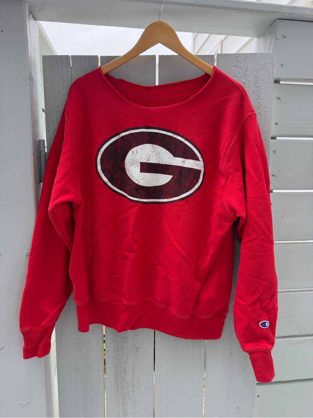 UGA Bulldogs Champion Red Crewneck Sweatshirt